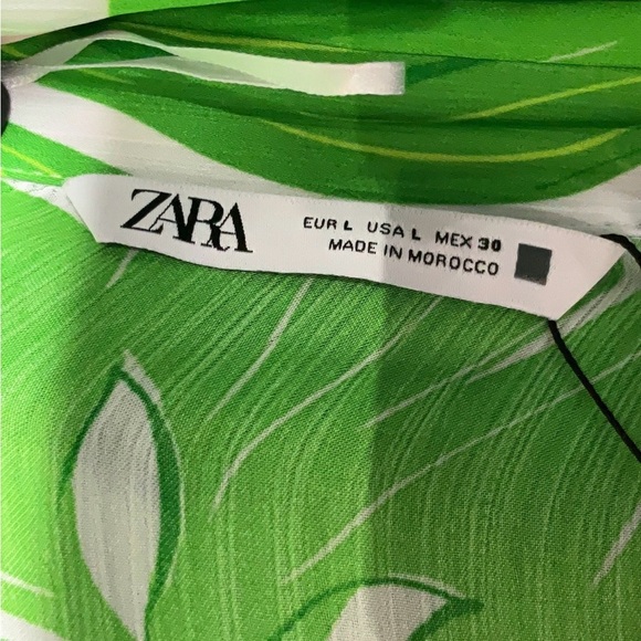 NWT Zara Multicolor Floral Button-Down Shirt Large - Picture 12 of 13